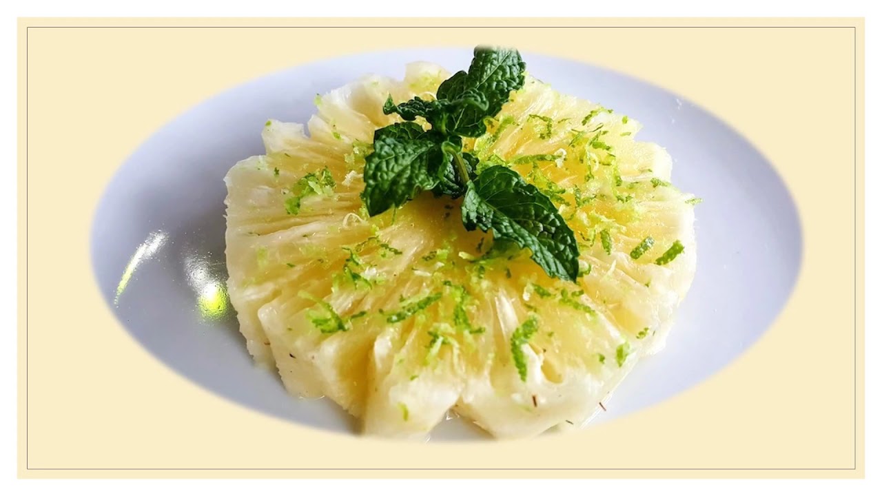 Abacaxi Gelado com Raspas de limão