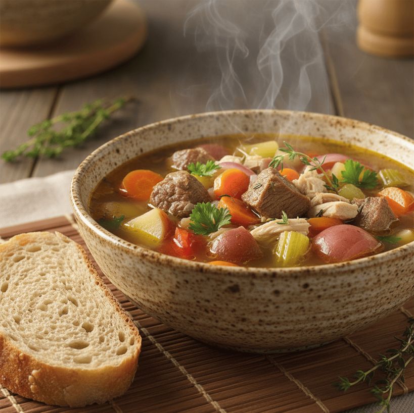 Sopa de carne e legumes (Meat & Veggies Soup)